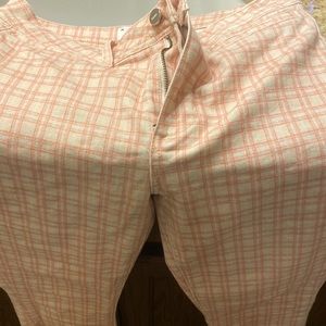 Paige Colette Micro Reef Plaid Crop Flare Jeans